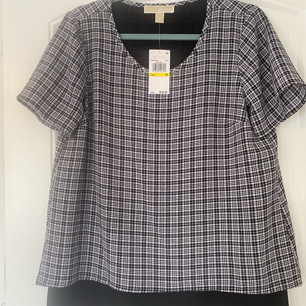 Michael Kors black and white blouse